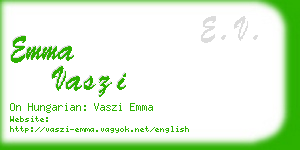 emma vaszi business card